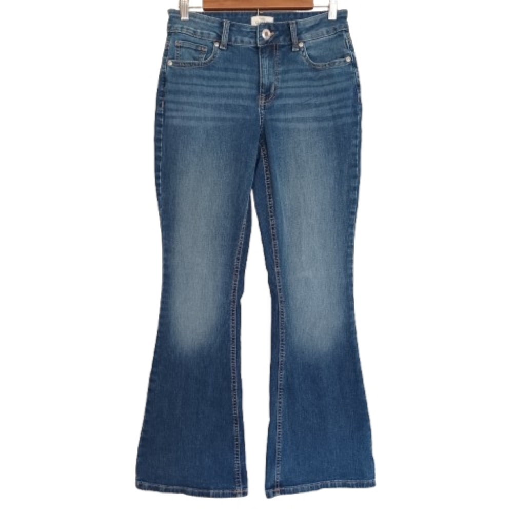 M JEANS BY MAURICES Classic Blue Regular Flare Original Fit Mid Rise Jeans